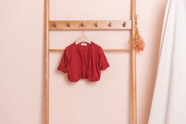 [BEBELOUTE] Bebe  Cardigan (Red), Daily Look, Spring, Fall Fashion for Infant,  Cotton 100% _ Made in KOREA